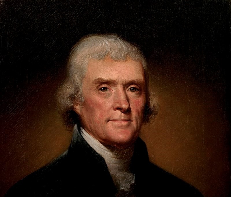 Official Presidential portrait of Thomas Jefferson by Rembrandt Peale 1800